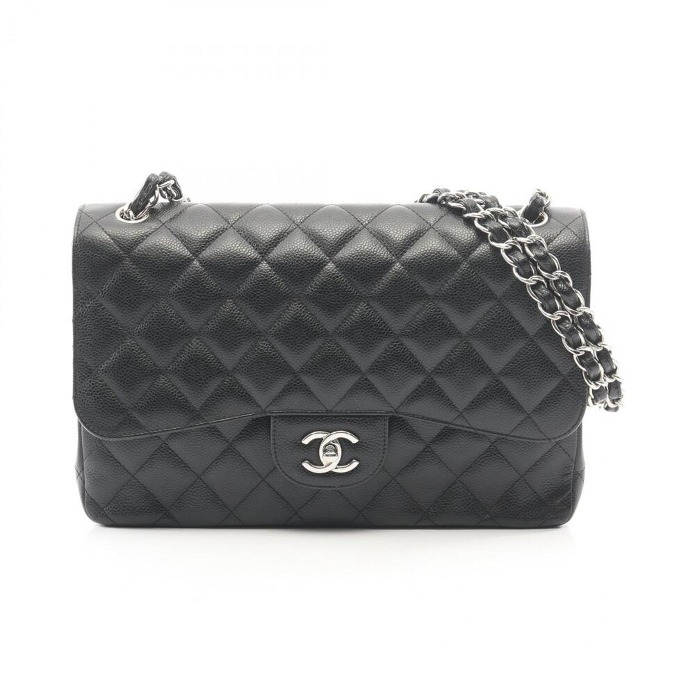 Chanel CHANEL Large Matelassé 30 Classic Double Flap Shoulder Bag Handbag Cav...